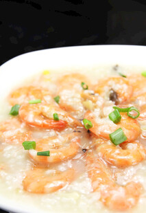 虾仁粥美食特写