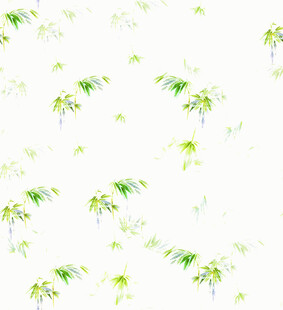 清新绿叶无缝背景图案 碎花