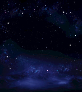梦幻星空夜景图