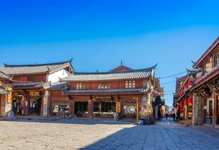 冬季丽江古城风光