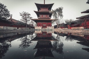 广富林古塔寺庙 