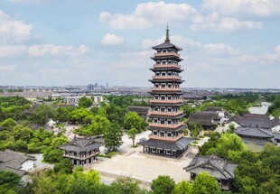 5A风景区扬州地标大明寺佛塔