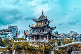 贵州贵阳甲秀楼建筑标志建筑