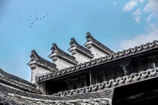 江南传统民居建筑墙体马头墙