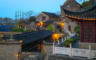 古村落黄昏美景