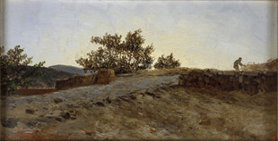 乡村旷野风景油画