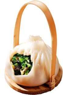 青菜馅小笼包