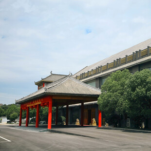 中式风格停车棚建筑景观