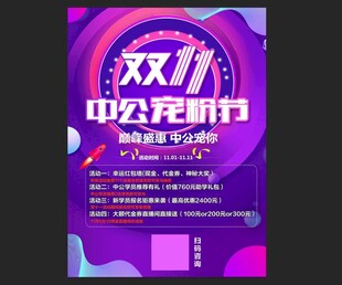 双11宠粉节海报设计