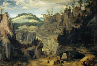 古典山水风景油画场景