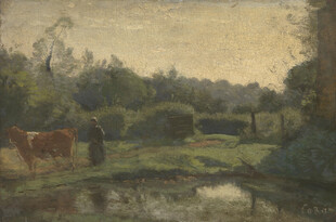 乡村田园风景油画