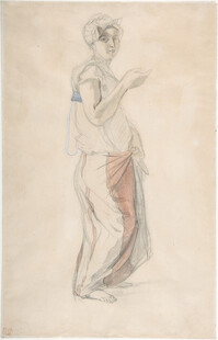 古典女性素描画像