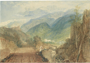 山间风景油画