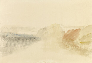 抽象水彩风景画作