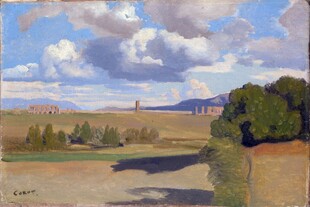 乡村旷野风景油画