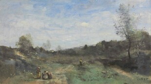 乡村田野风景油画