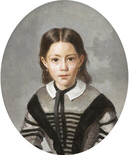 古典装扮少女肖像画