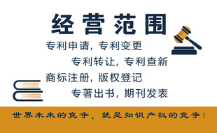 知识产权名片 正反