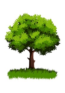 绿树草地素材