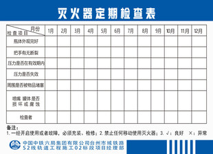 灭火器维修检查记录单