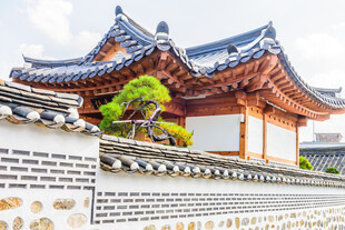 传统韩式古建筑景观