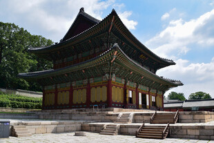 韩国传统古建筑景福宫一角