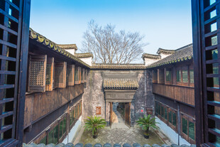 古雅庭院中式建筑景致
