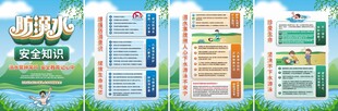 防溺水安全知识教育宣传展板背景