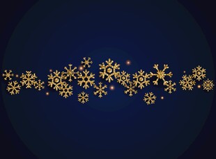 金色雪花背景