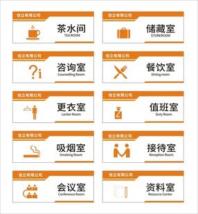 办公区域指示牌展示