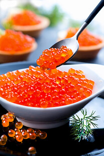 美味红鱼子酱视觉盛宴
