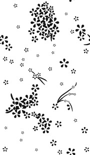 黑白花卉