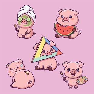 卡通小猪合集