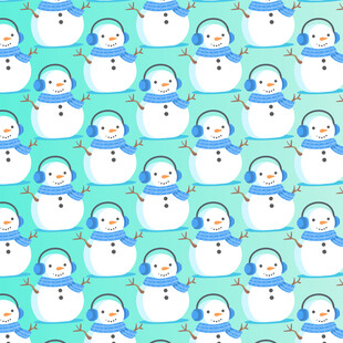 可爱雪人图案背景