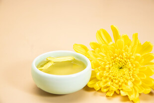 菊花蜂蜜清新自然组合