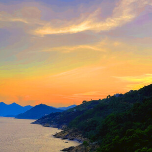 海边黄昏美景