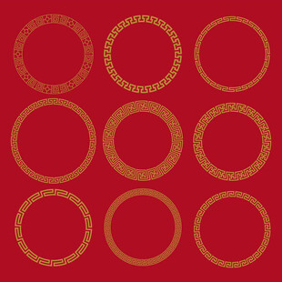 金色圆环图案