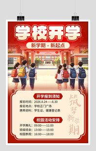 开学海报
