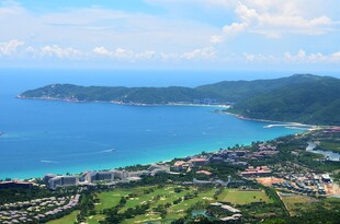 美丽海滨风光俯瞰图