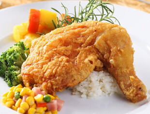 美味炸鸡腿盖饭套餐