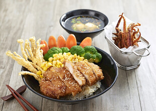 日式炸猪排盖饭套餐