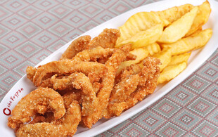 香酥炸鸡柳配金黄薯条