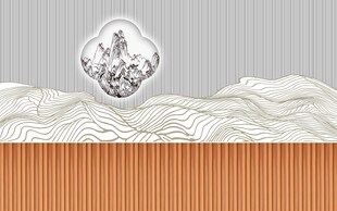 月光下的起伏山峦