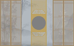 中式古典风格屏风设计