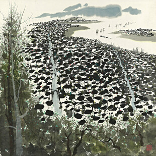 海上渔村景象