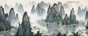 水墨山水间的诗意景致