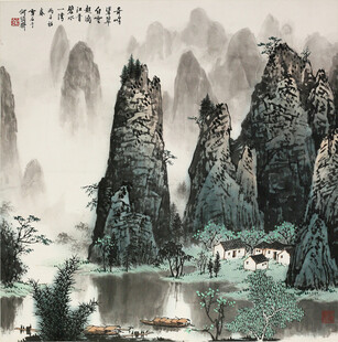 水墨山水间的静谧景致