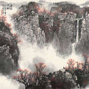 水墨山水间的诗意景致