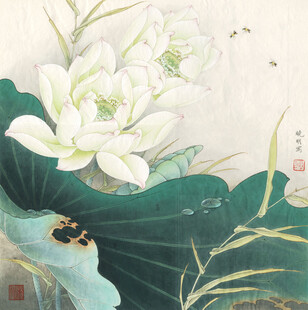 水墨荷花图