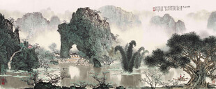 水墨山水风景图